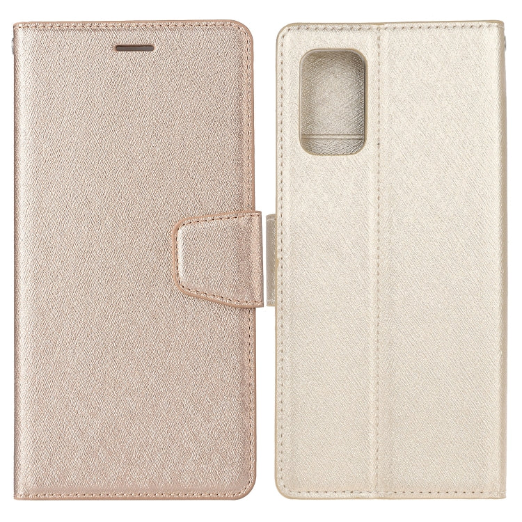 For Galaxy A51 Silk Texture Horizontal Flip Leather Case with Holder & Card Slots & Wallet & Photo Frame