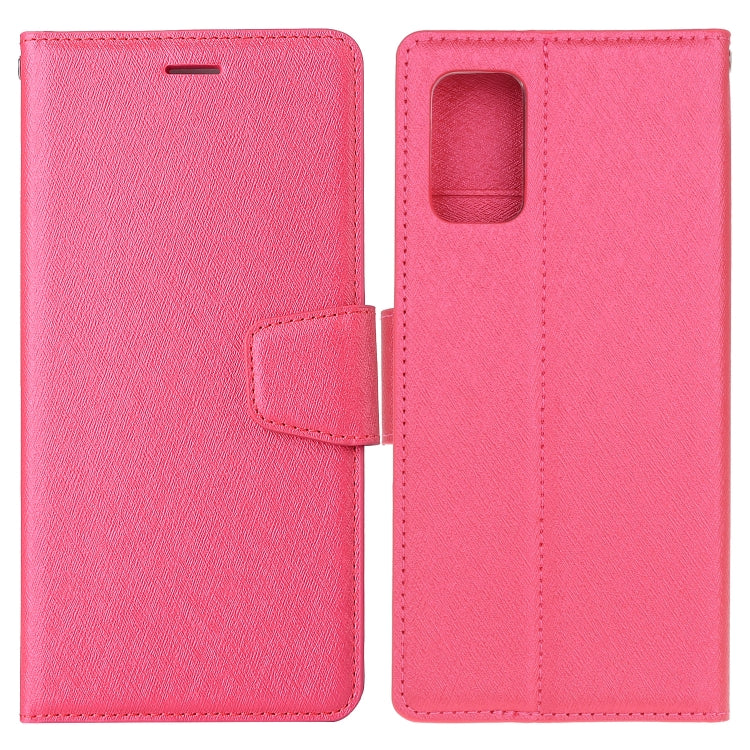 For Galaxy A51 Silk Texture Horizontal Flip Leather Case with Holder & Card Slots & Wallet & Photo Frame