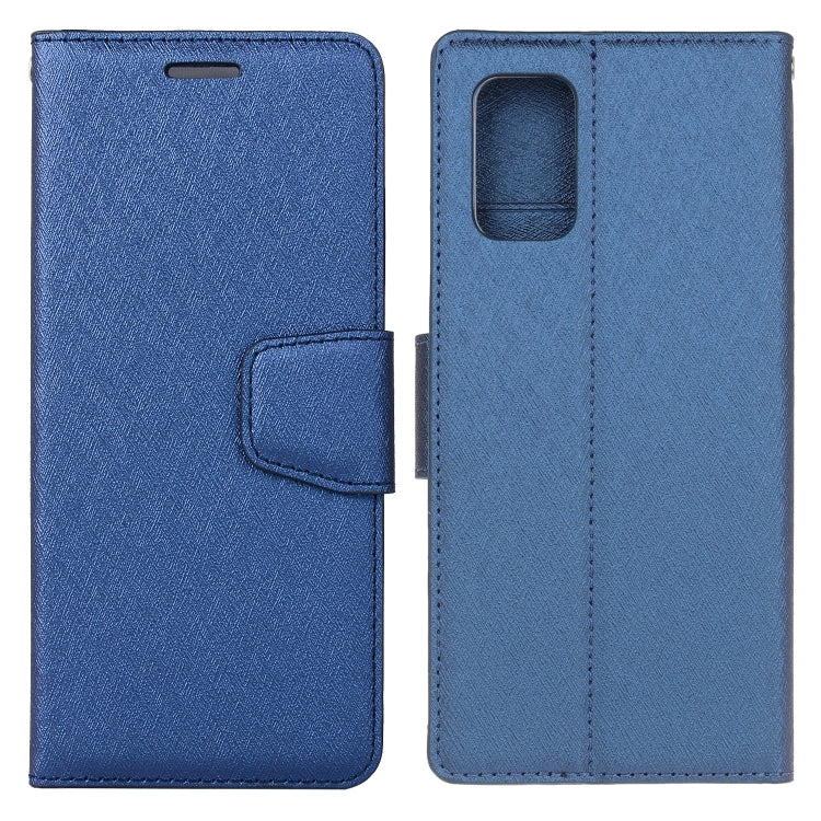 For Galaxy A81 Silk Texture Horizontal Flip Leather Case with Holder & Card Slots & Wallet & Photo Frame