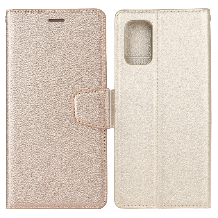 For Galaxy A81 Silk Texture Horizontal Flip Leather Case with Holder & Card Slots & Wallet & Photo Frame