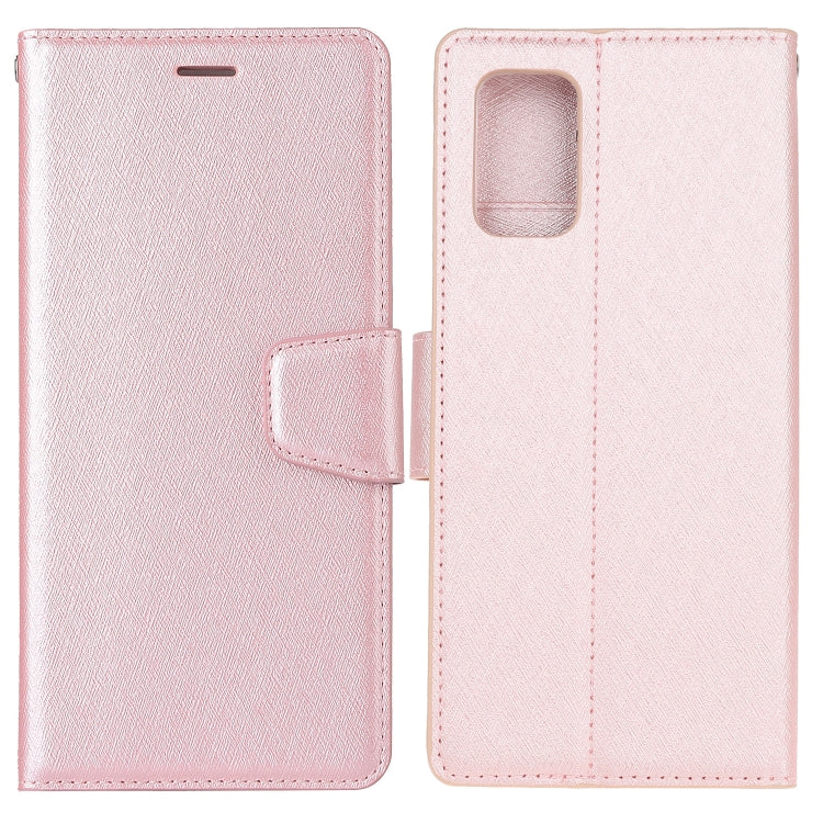 For Galaxy A81 Silk Texture Horizontal Flip Leather Case with Holder & Card Slots & Wallet & Photo Frame