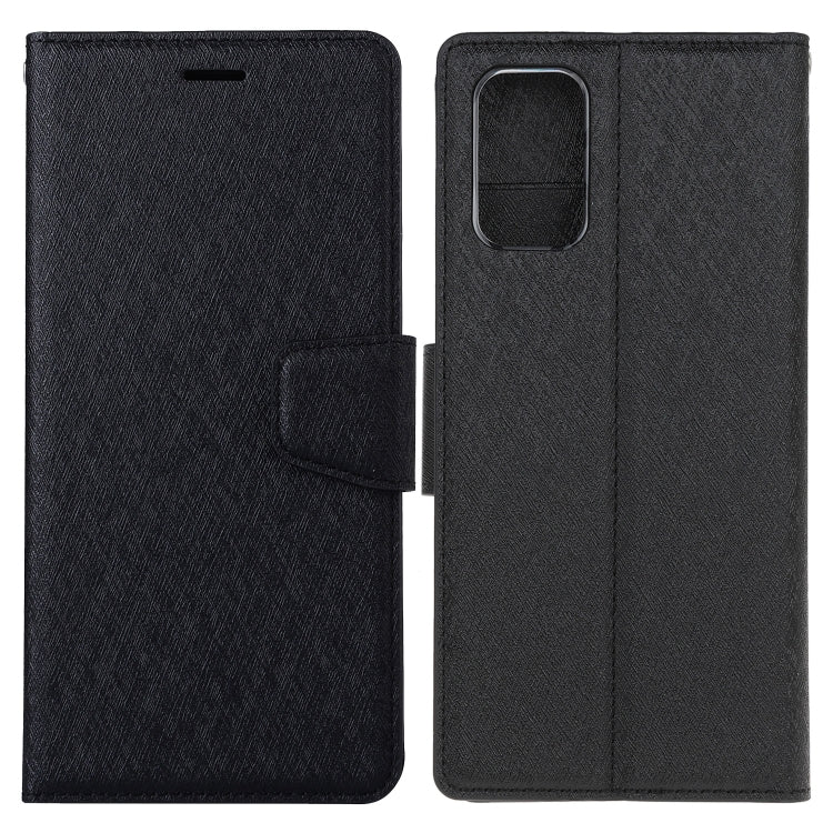 For Galaxy A81 Silk Texture Horizontal Flip Leather Case with Holder & Card Slots & Wallet & Photo Frame