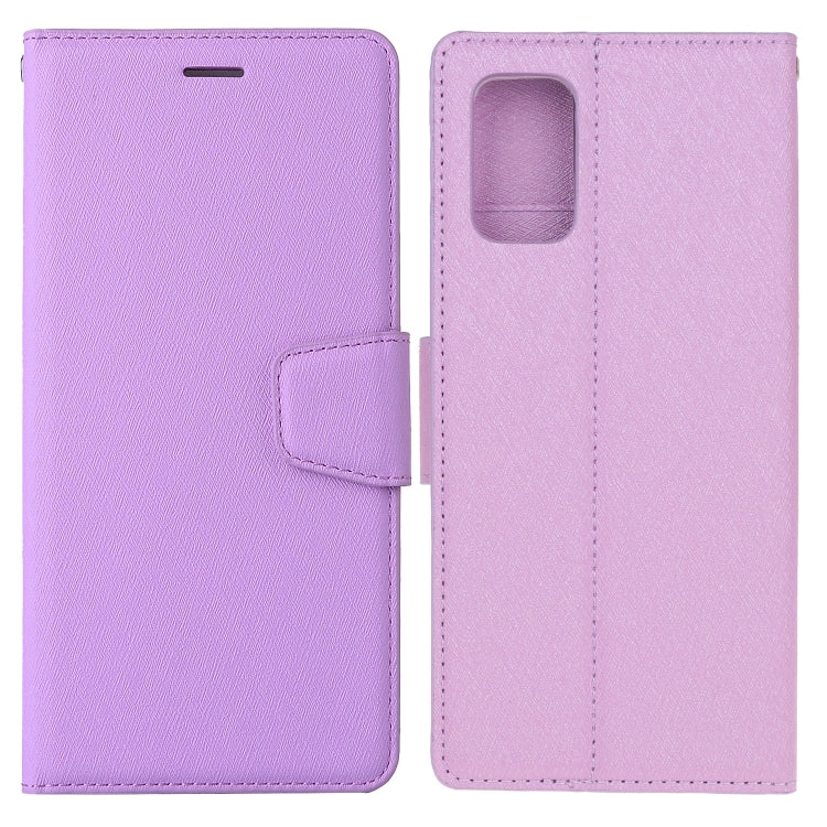 For Galaxy A81 Silk Texture Horizontal Flip Leather Case with Holder & Card Slots & Wallet & Photo Frame