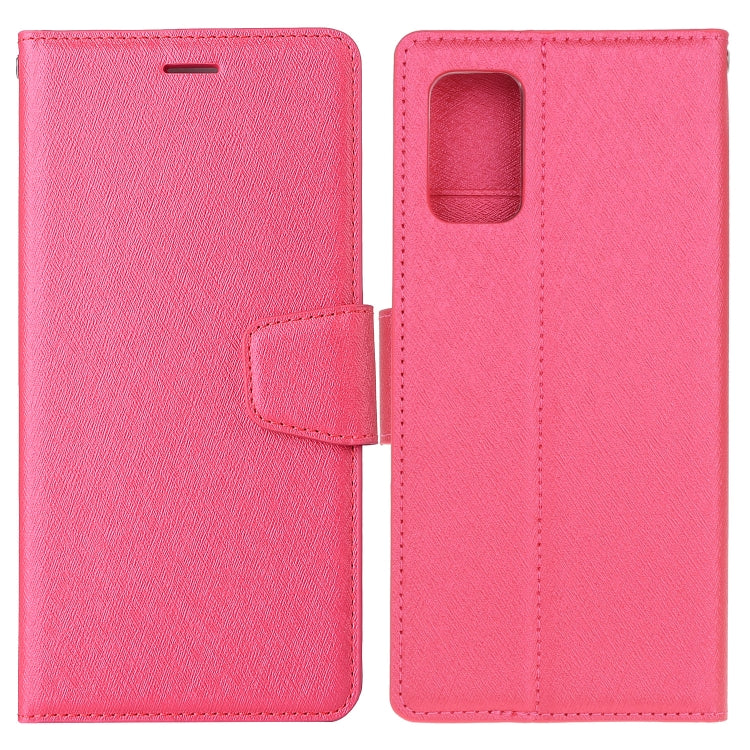 For Galaxy A81 Silk Texture Horizontal Flip Leather Case with Holder & Card Slots & Wallet & Photo Frame