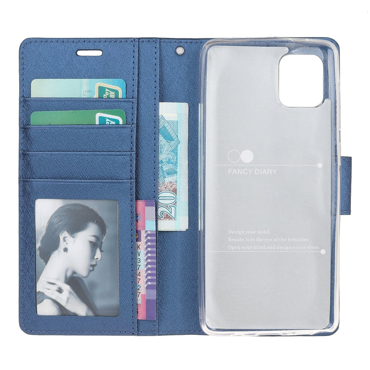 For Galaxy Note10 Lite Silk Texture Horizontal Flip Leather Case with Holder & Card Slots & Wallet & Photo Frame