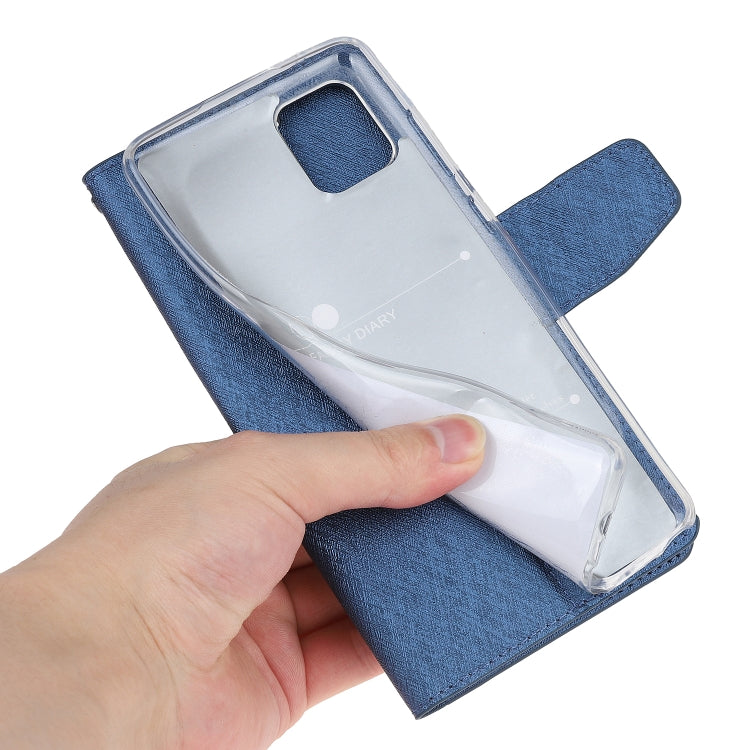 For Galaxy Note10 Lite Silk Texture Horizontal Flip Leather Case with Holder & Card Slots & Wallet & Photo Frame
