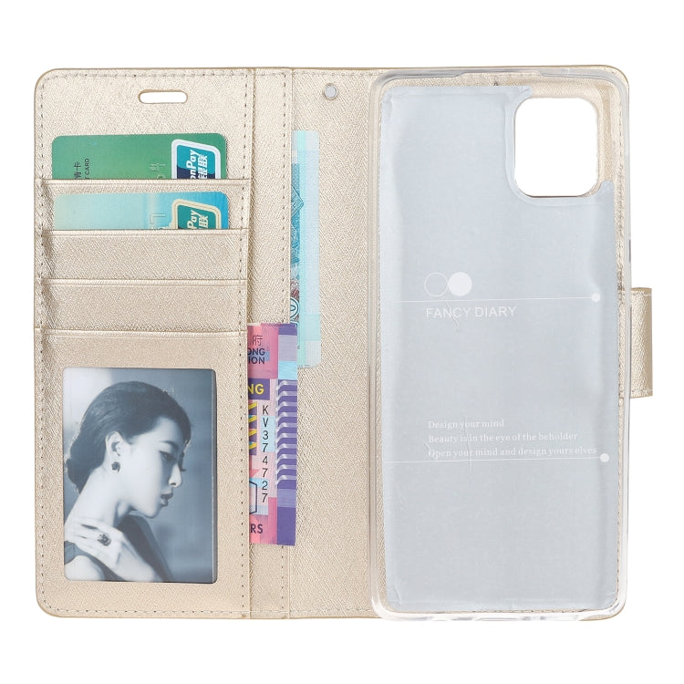 For Galaxy Note10 Lite Silk Texture Horizontal Flip Leather Case with Holder & Card Slots & Wallet & Photo Frame