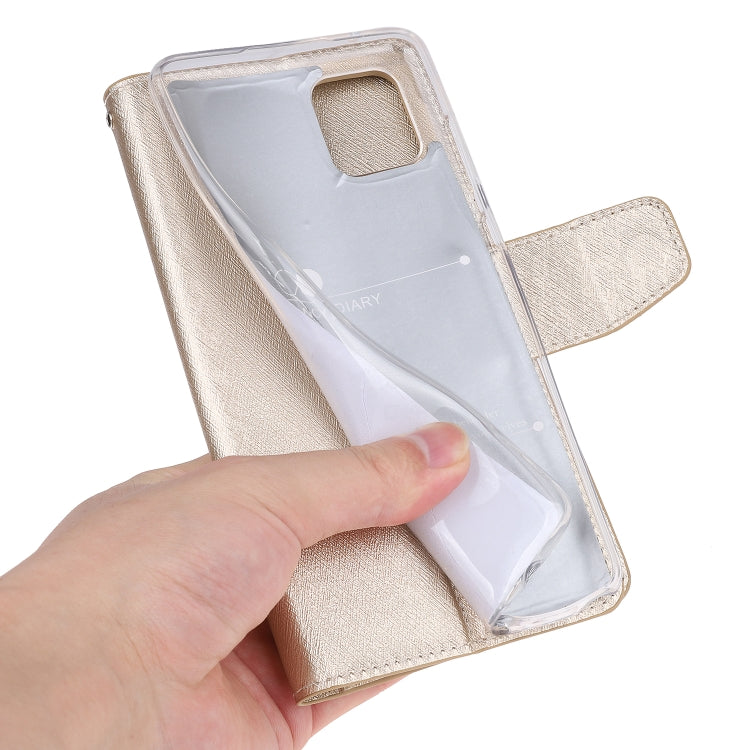 For Galaxy Note10 Lite Silk Texture Horizontal Flip Leather Case with Holder & Card Slots & Wallet & Photo Frame