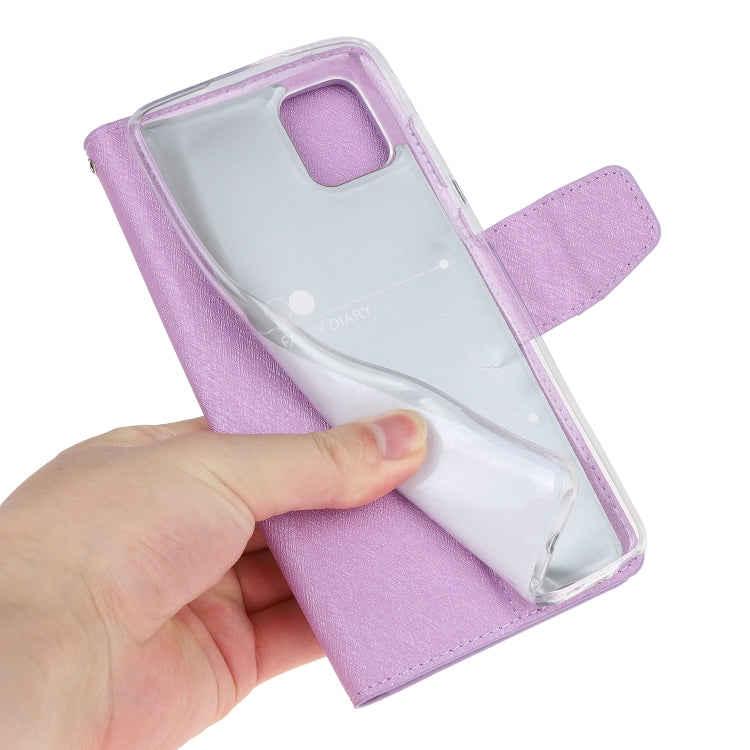 For Galaxy Note10 Lite Silk Texture Horizontal Flip Leather Case with Holder & Card Slots & Wallet & Photo Frame