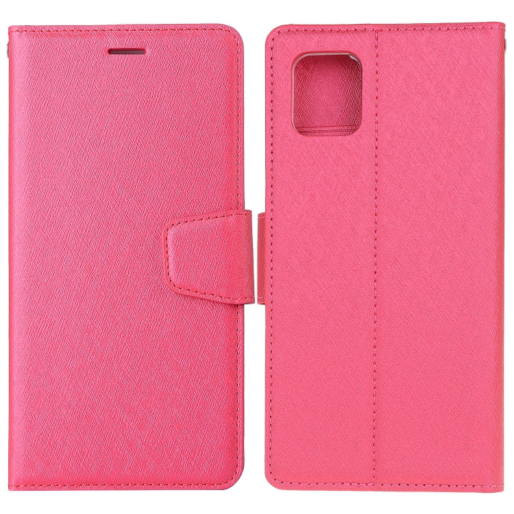 For Galaxy Note10 Lite Silk Texture Horizontal Flip Leather Case with Holder & Card Slots & Wallet & Photo Frame
