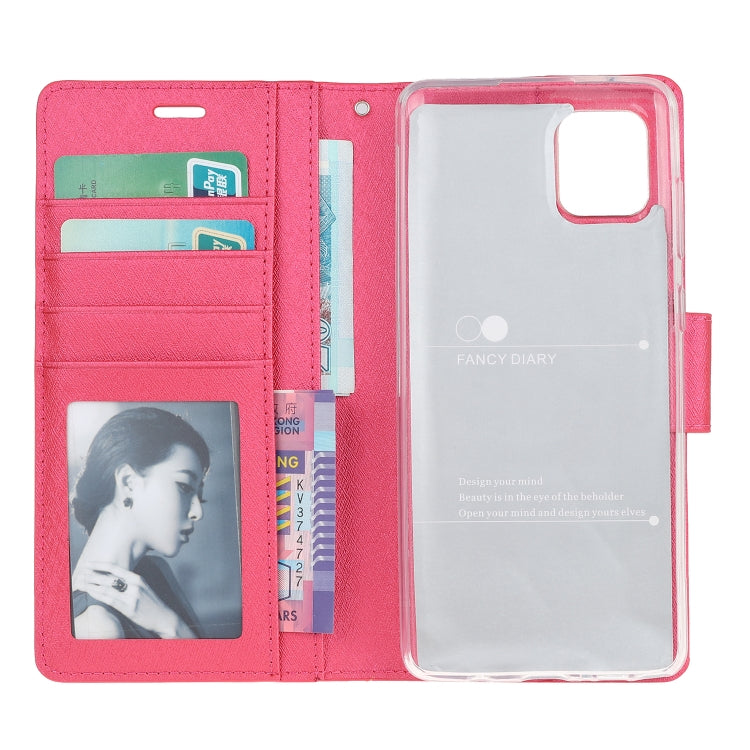 For Galaxy Note10 Lite Silk Texture Horizontal Flip Leather Case with Holder & Card Slots & Wallet & Photo Frame