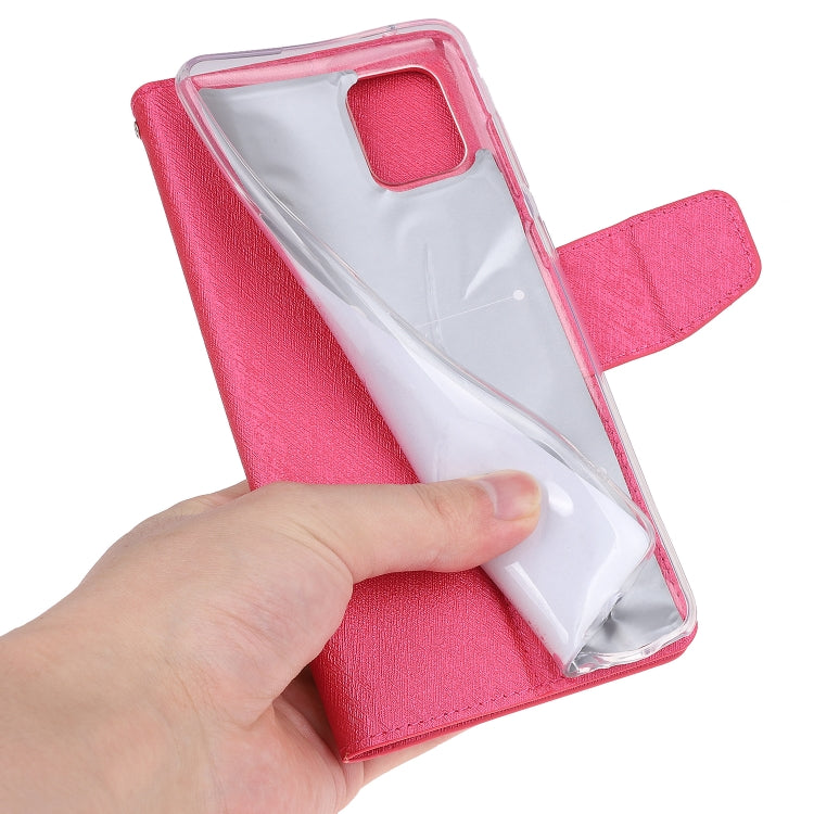 For Galaxy Note10 Lite Silk Texture Horizontal Flip Leather Case with Holder & Card Slots & Wallet & Photo Frame