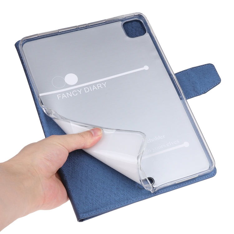 For iPad 11 inch (2020) Silk Texture Horizontal Flip Leather Tablet Case with Holder & Card Slots & Wallet & Photo Frame
