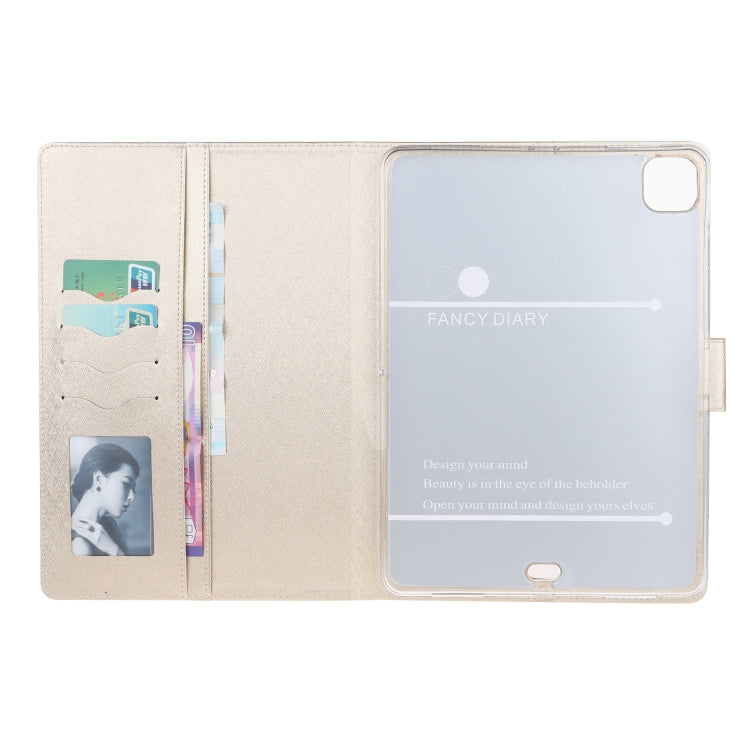 For iPad 11 inch (2020) Silk Texture Horizontal Flip Leather Tablet Case with Holder & Card Slots & Wallet & Photo Frame