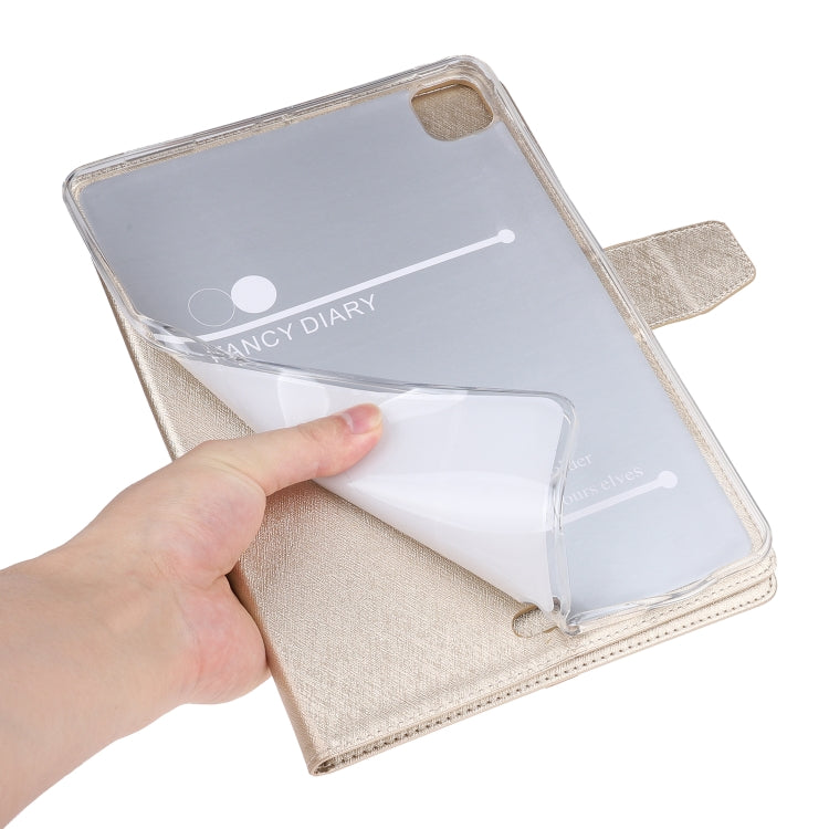 For iPad 11 inch (2020) Silk Texture Horizontal Flip Leather Tablet Case with Holder & Card Slots & Wallet & Photo Frame