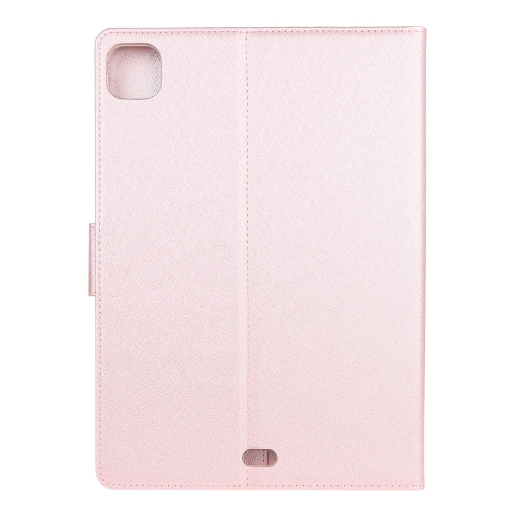 For iPad 11 inch (2020) Silk Texture Horizontal Flip Leather Tablet Case with Holder & Card Slots & Wallet & Photo Frame