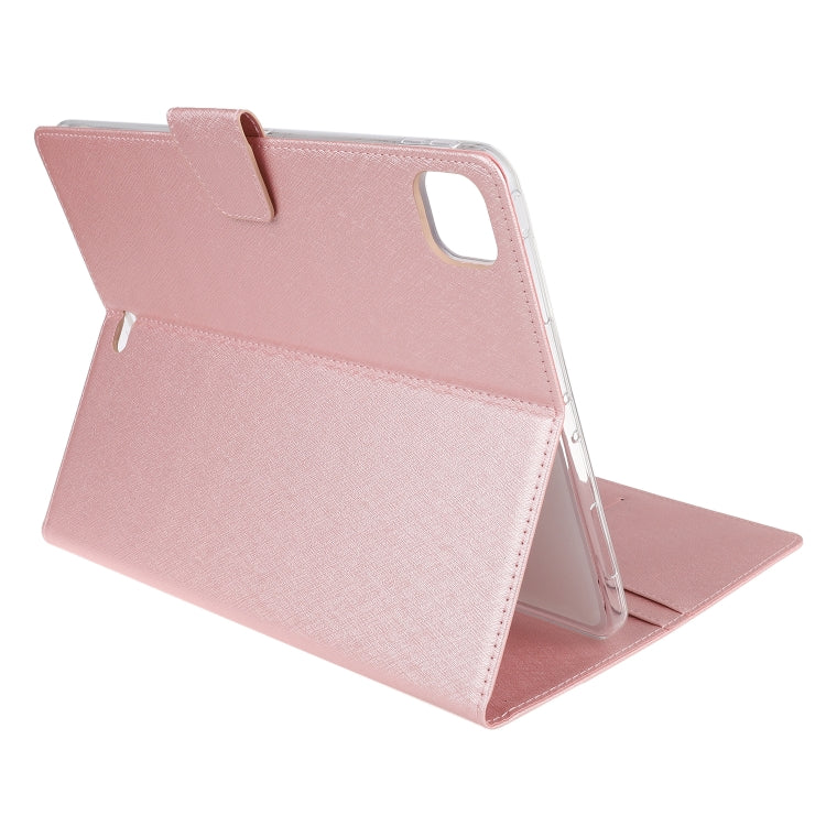 For iPad 11 inch (2020) Silk Texture Horizontal Flip Leather Tablet Case with Holder & Card Slots & Wallet & Photo Frame