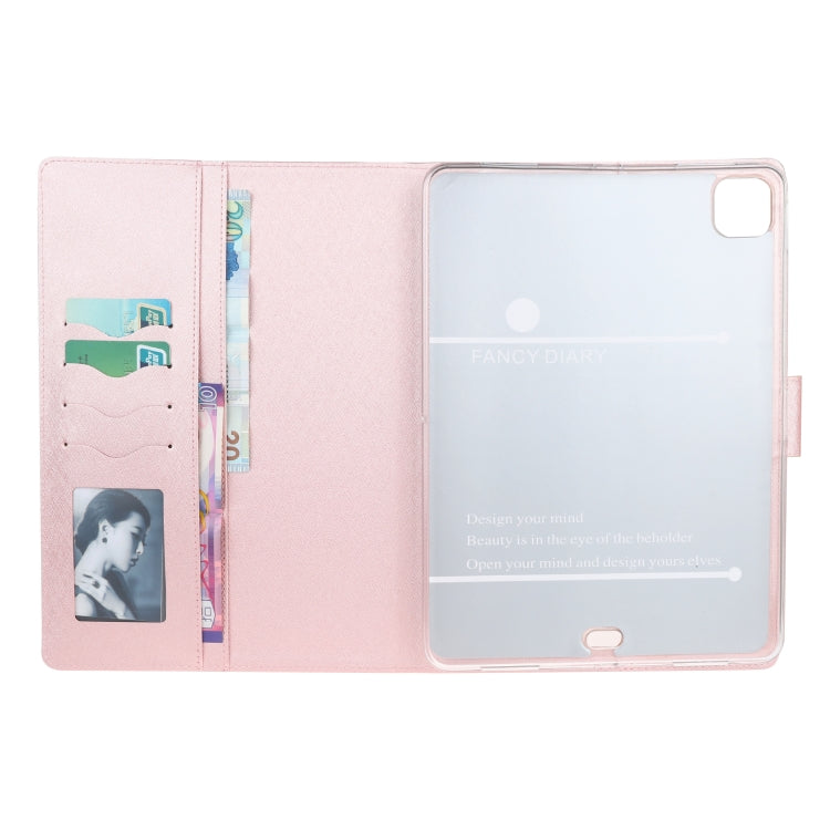 For iPad 11 inch (2020) Silk Texture Horizontal Flip Leather Tablet Case with Holder & Card Slots & Wallet & Photo Frame