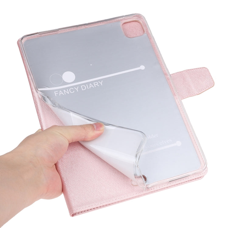For iPad 11 inch (2020) Silk Texture Horizontal Flip Leather Tablet Case with Holder & Card Slots & Wallet & Photo Frame