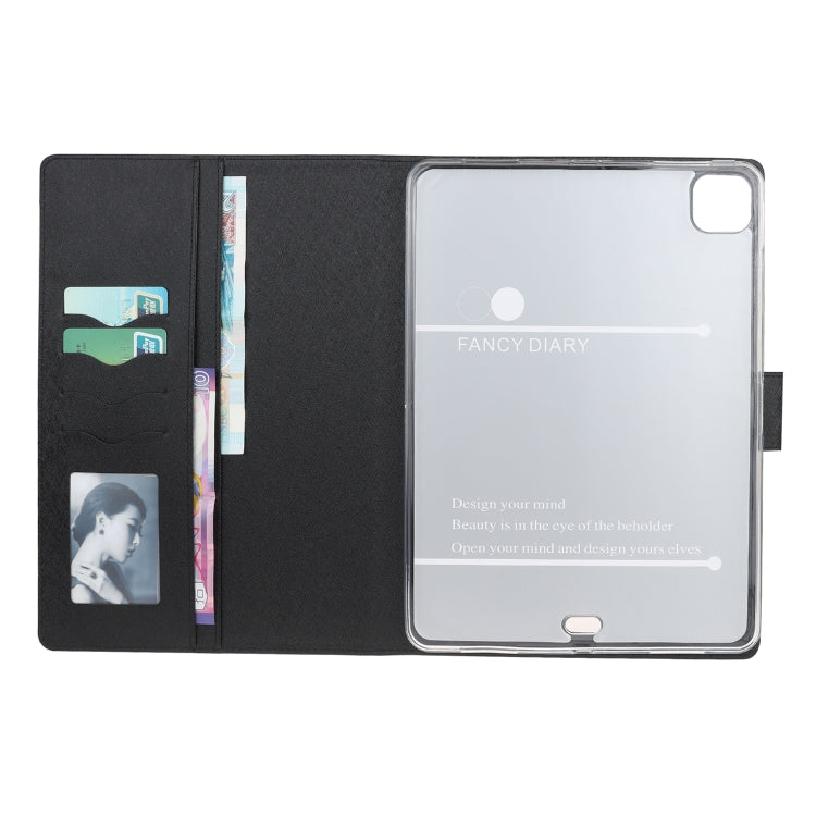 For iPad 11 inch (2020) Silk Texture Horizontal Flip Leather Tablet Case with Holder & Card Slots & Wallet & Photo Frame