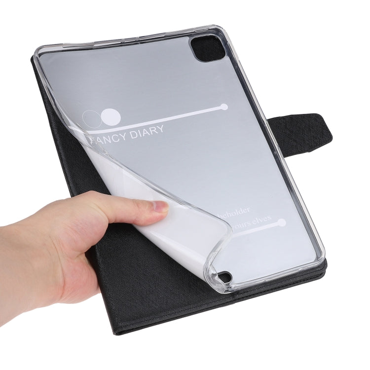 For iPad 11 inch (2020) Silk Texture Horizontal Flip Leather Tablet Case with Holder & Card Slots & Wallet & Photo Frame