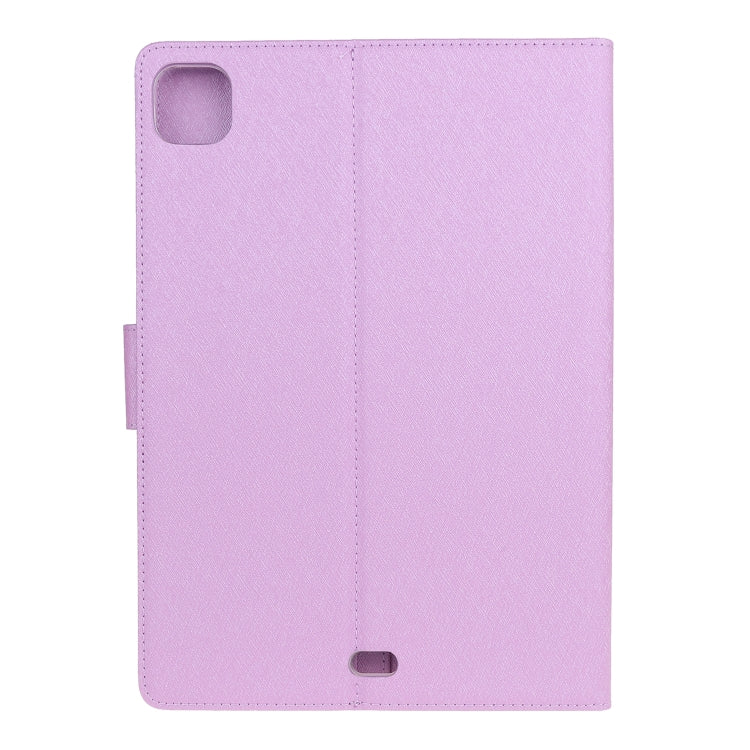 For iPad 11 inch (2020) Silk Texture Horizontal Flip Leather Tablet Case with Holder & Card Slots & Wallet & Photo Frame