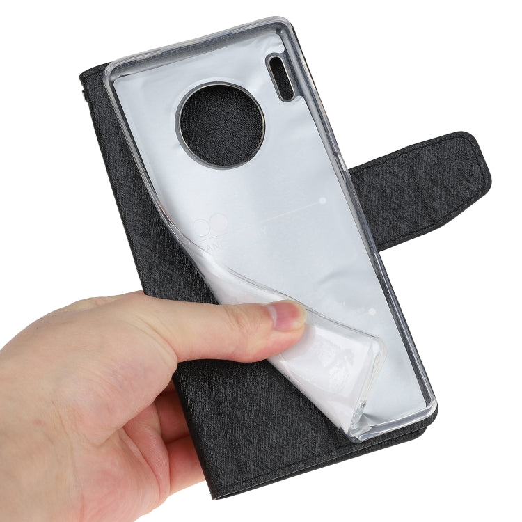 For Huawei Mate 30 Pro Silk Texture Horizontal Flip Leather Case with Holder & Card Slots & Wallet & Photo Frame