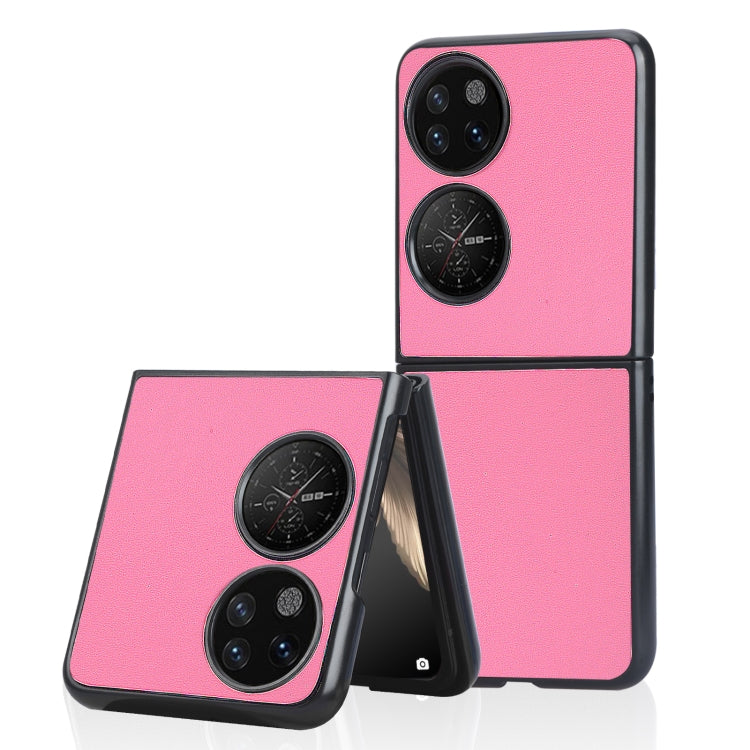 For Huawei P50 Pocket Plain Skin Litchi Texture Phone Case