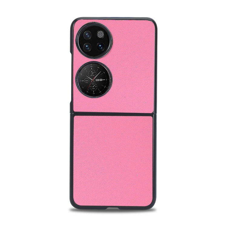 For Huawei P50 Pocket Plain Skin Litchi Texture Phone Case