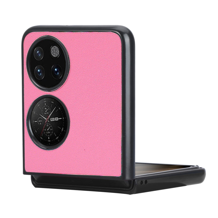For Huawei P50 Pocket Plain Skin Litchi Texture Phone Case