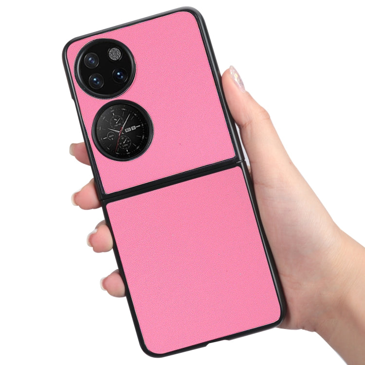 For Huawei P50 Pocket Plain Skin Litchi Texture Phone Case