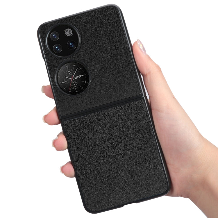 For Huawei P50 Pocket Plain Skin Litchi Texture Phone Case