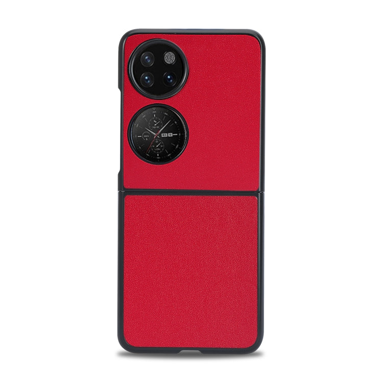 For Huawei P50 Pocket Plain Skin Litchi Texture Phone Case