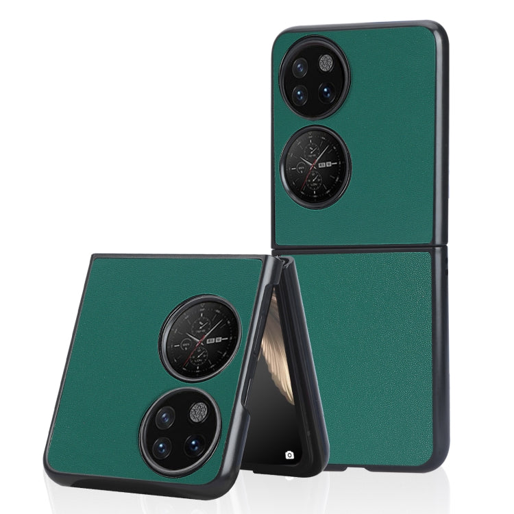 For Huawei P50 Pocket Plain Skin Litchi Texture Phone Case