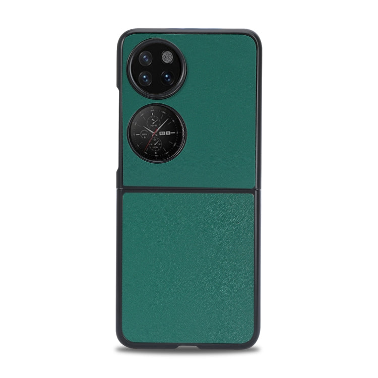 For Huawei P50 Pocket Plain Skin Litchi Texture Phone Case