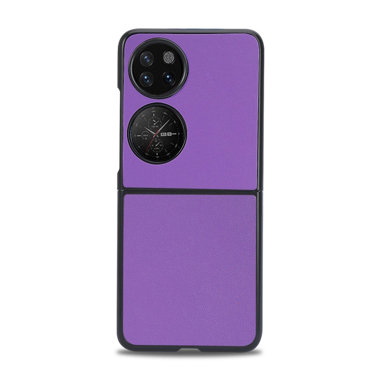 For Huawei P50 Pocket Plain Skin Litchi Texture Phone Case