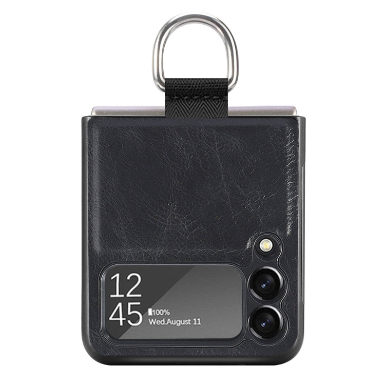 For Samsung Galaxy Z Flip3 5G Litchi Texture Phone Case with Ring