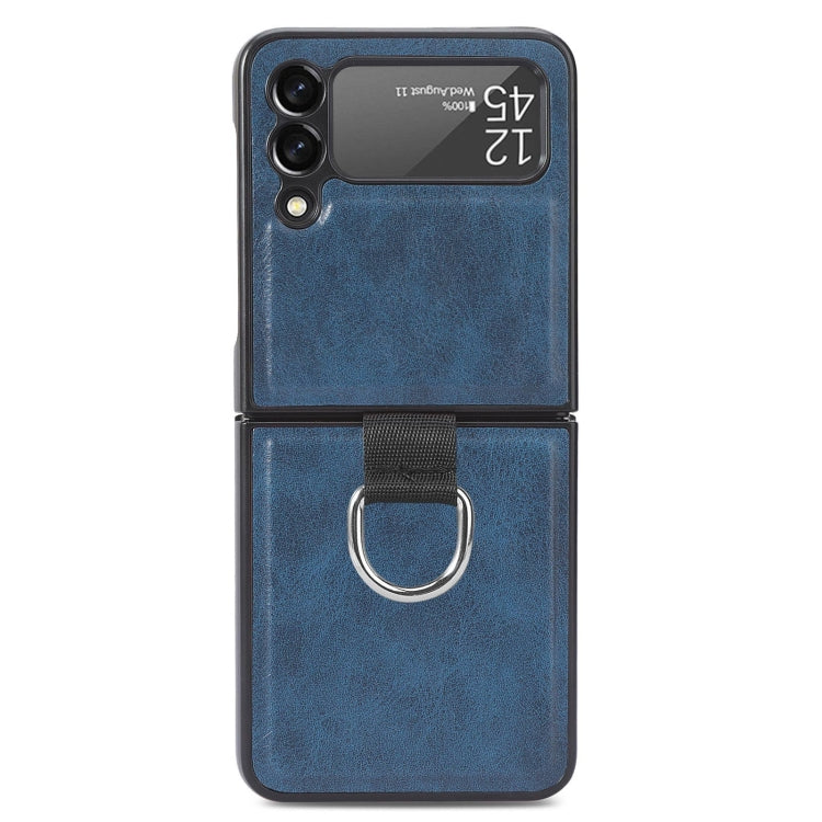 For Samsung Galaxy Z Flip3 5G Litchi Texture Phone Case with Ring