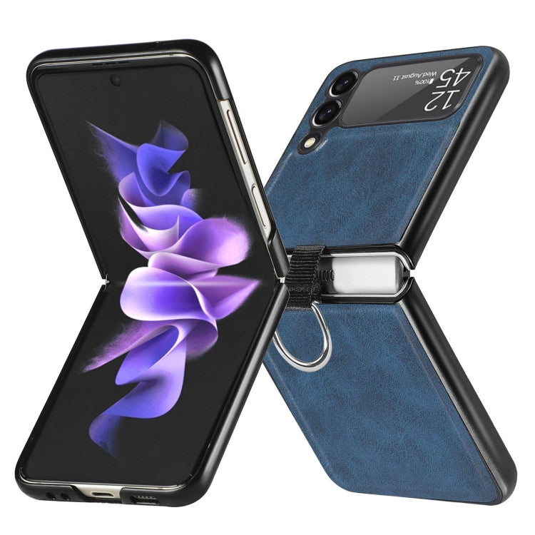 For Samsung Galaxy Z Flip3 5G Litchi Texture Phone Case with Ring