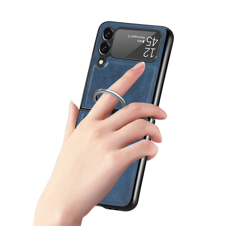 For Samsung Galaxy Z Flip3 5G Litchi Texture Phone Case with Ring