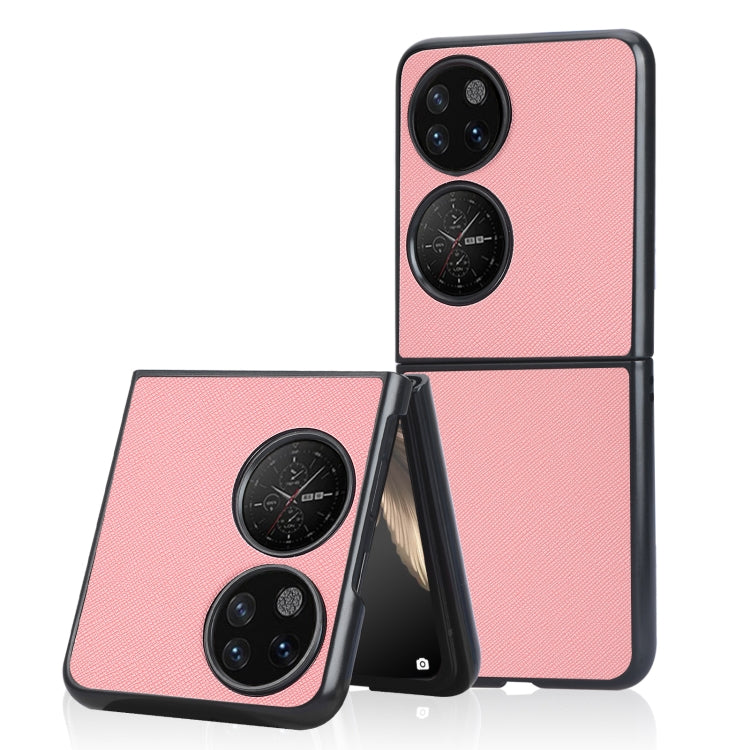 For Huawei P50 Pocket Cross Texture Phone Case