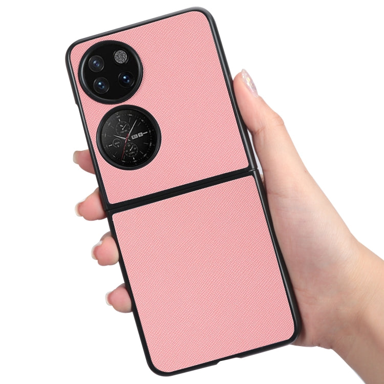 For Huawei P50 Pocket Cross Texture Phone Case