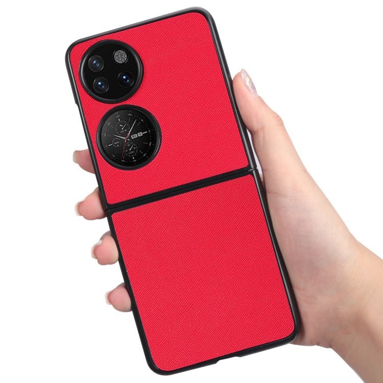 For Huawei P50 Pocket Cross Texture Phone Case