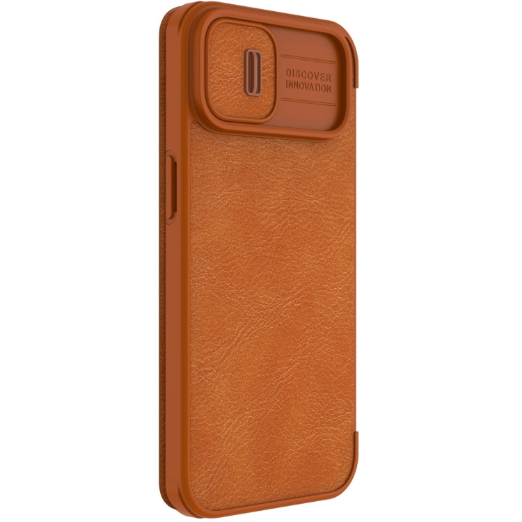 For iPhone 14 NILLKIN QIN Series Pro Crazy Horse Texture Leather Case