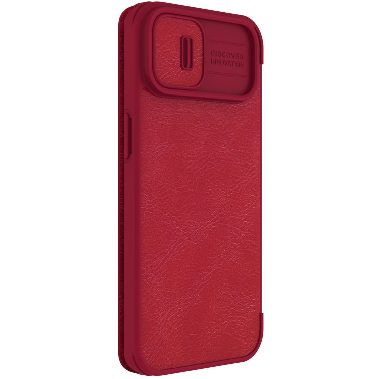 For iPhone 14 NILLKIN QIN Series Pro Crazy Horse Texture Leather Case