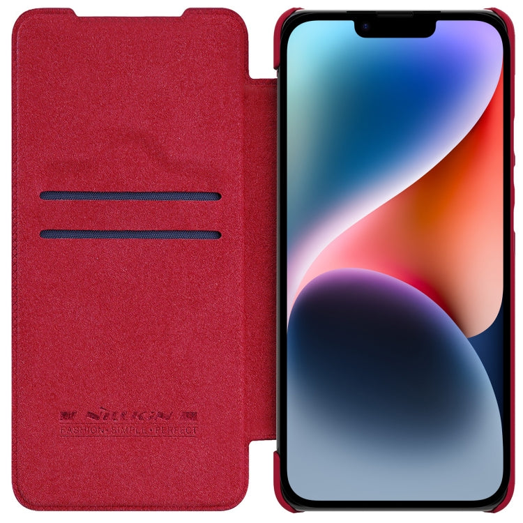 For iPhone 14 NILLKIN QIN Series Pro Crazy Horse Texture Leather Case