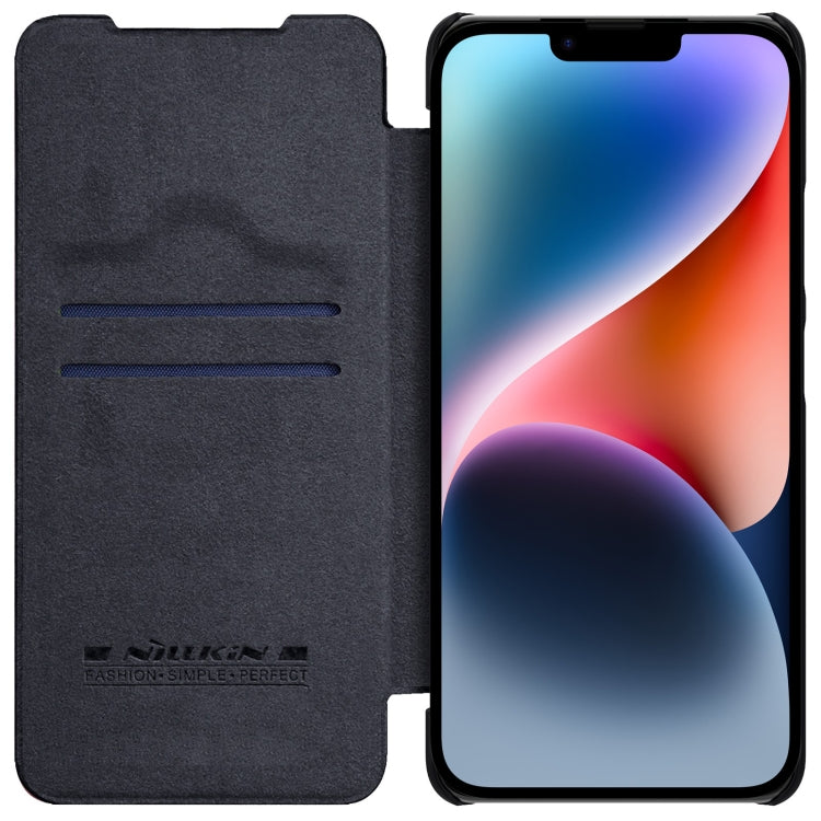 For iPhone 14 NILLKIN QIN Series Pro Crazy Horse Texture Leather Case
