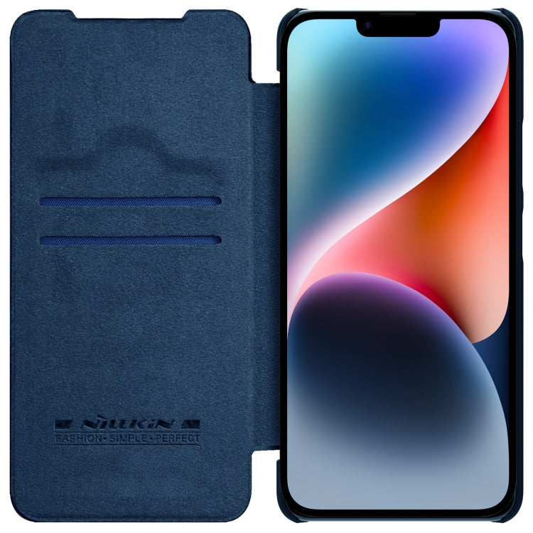 For iPhone 14 NILLKIN QIN Series Pro Crazy Horse Texture Leather Case