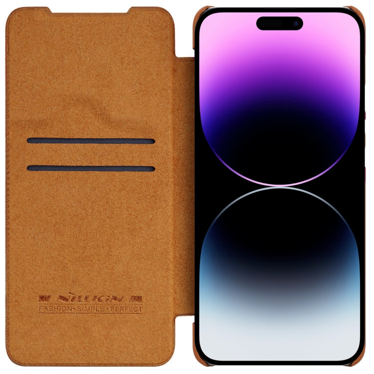 For iPhone 14 Pro NILLKIN QIN Series Pro Crazy Horse Texture Leather Case