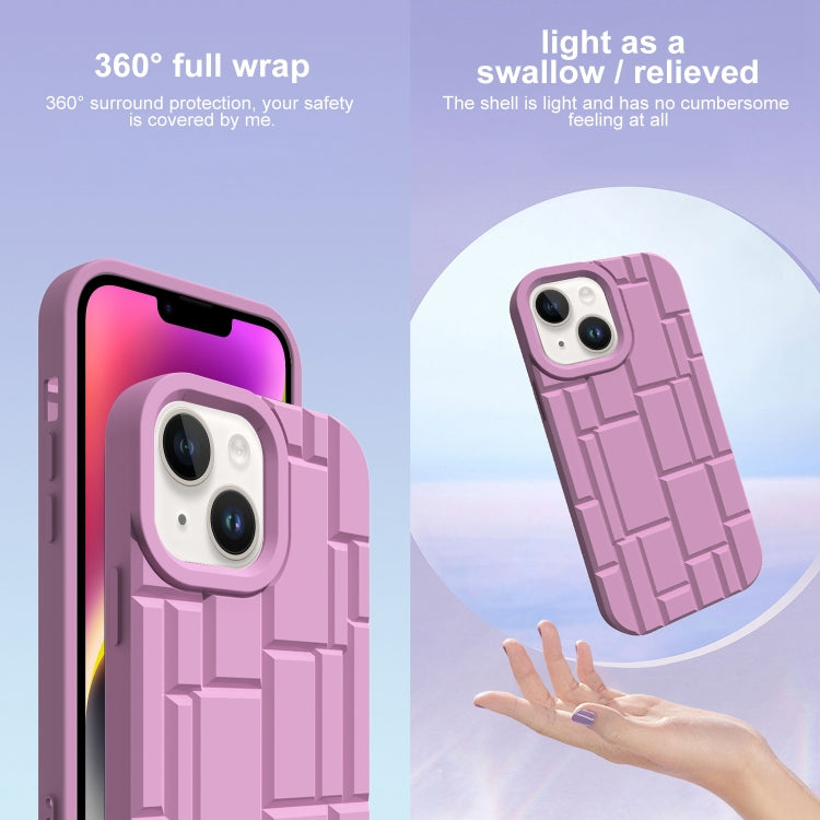 For iPhone 14 Plus  3D Ice Cubes Liquid Silicone Phone Case